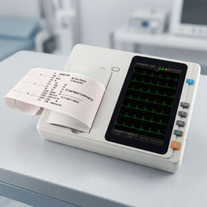 Portable ECG Machine with Printer 3 Channel