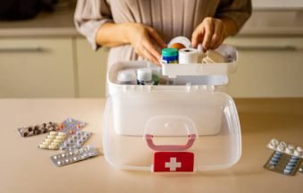 medical supply box at home